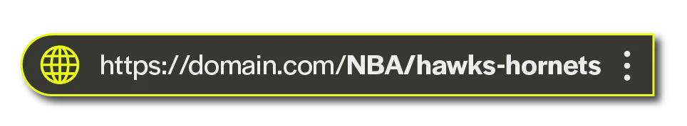 An example of a URL using NBA-relevant keywords 