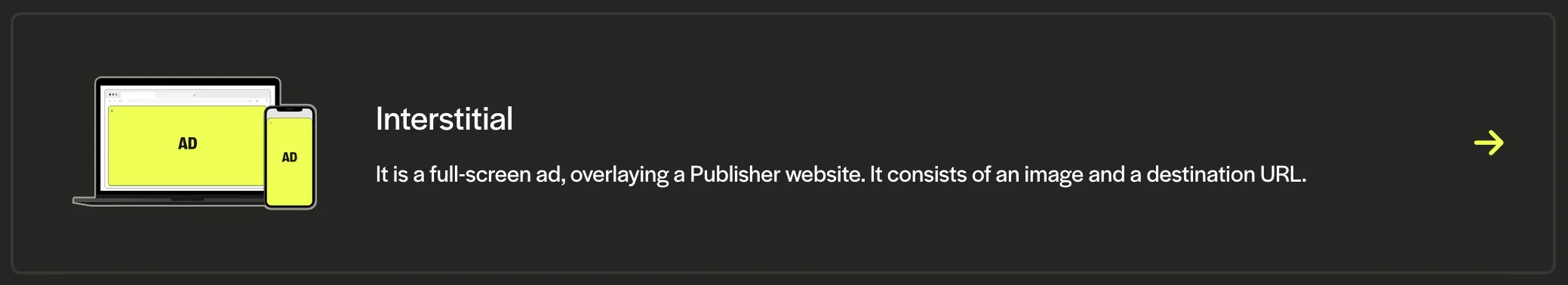 interstitial adverts on websites