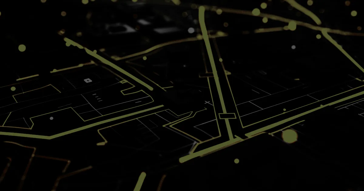 stylised map reflecting a journey